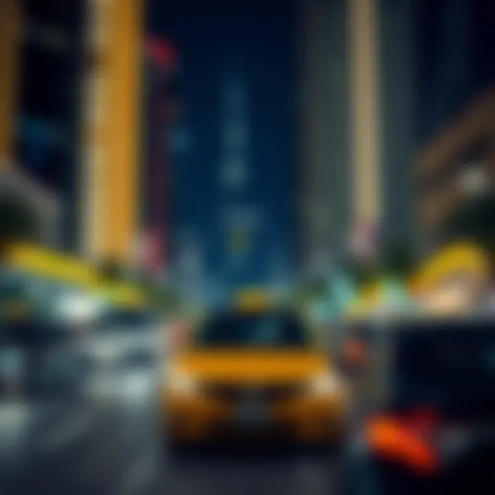 A graphic representation of taxi fare breakdown in Dubai