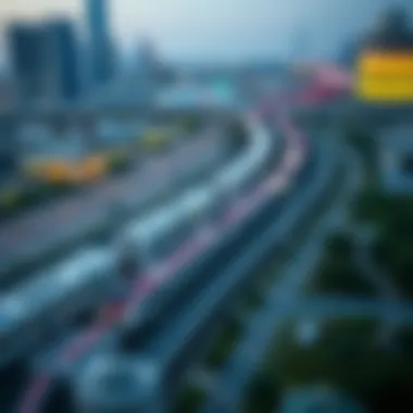 Union Train Route Overview A map showcasing the Union Train route through Dubai